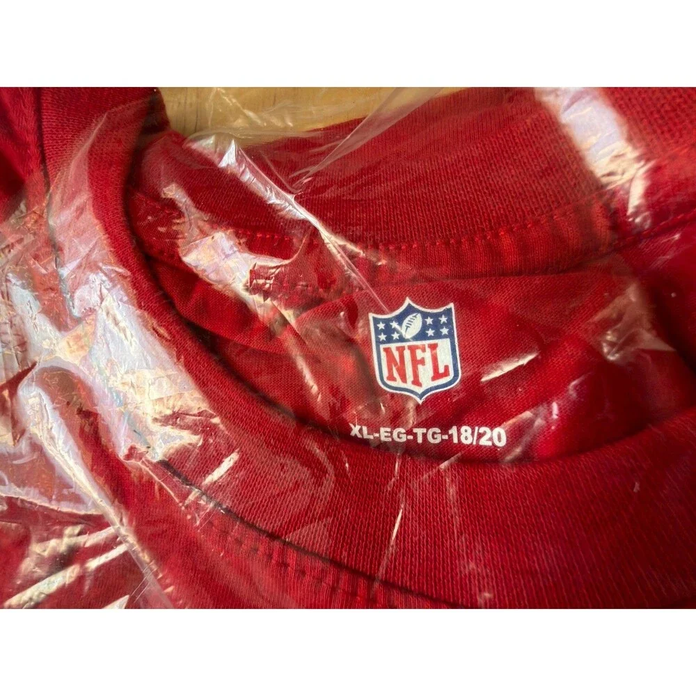 San Francisco 49ers Youth XL 18 20 Red Short Sleeve Graphic T Shirt NFL New